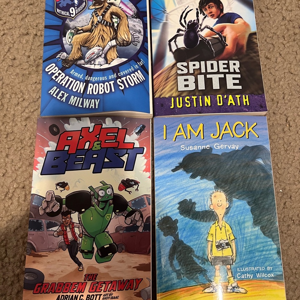 Set of Four Colorful Children's Books